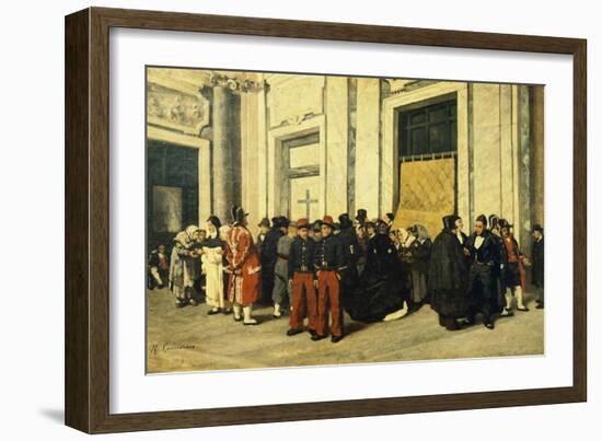 Entrance Hall of Santa Maria Maggiore, Ca 1865-Michele Cammarano-Framed Giclee Print