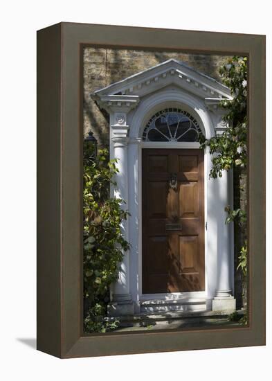 Entrance into a House with Grand Door with Window Lights, Surrounded by Vegetation-Natalie Tepper-Framed Stretched Canvas