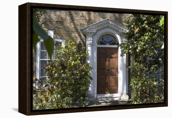Entrance into a House with Grand Door with Window Lights, Surrounded by Vegetation-Natalie Tepper-Framed Stretched Canvas