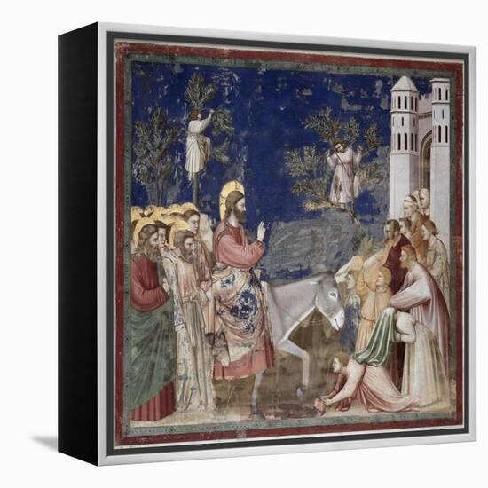 Entrance into Jerusalem-Giotto di Bondone-Framed Premier Image Canvas