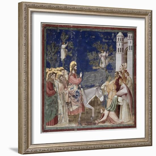 Entrance into Jerusalem-Giotto di Bondone-Framed Giclee Print