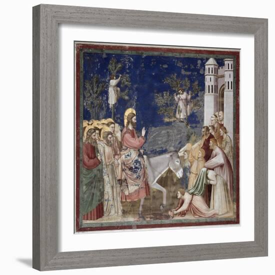 Entrance into Jerusalem-Giotto di Bondone-Framed Giclee Print