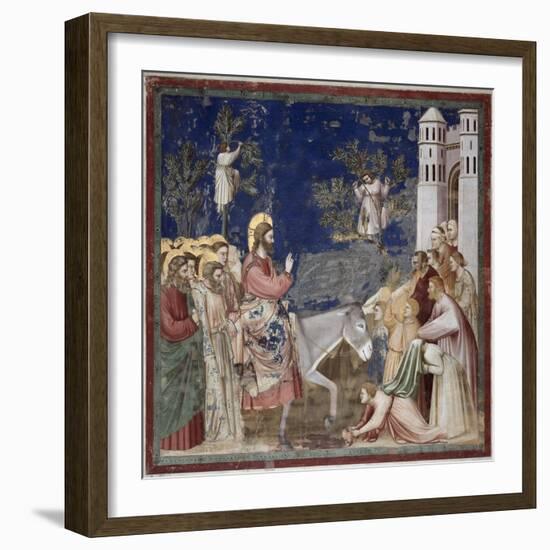 Entrance into Jerusalem-Giotto di Bondone-Framed Giclee Print