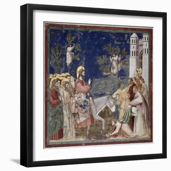 Entrance into Jerusalem-Giotto di Bondone-Framed Giclee Print