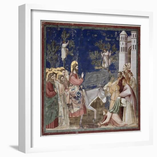 Entrance into Jerusalem-Giotto di Bondone-Framed Giclee Print