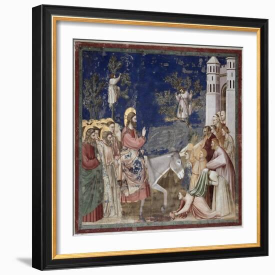 Entrance into Jerusalem-Giotto di Bondone-Framed Giclee Print