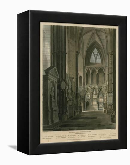 Entrance into Poets Corner, Westminster Abbey, London-Augustus Charles Pugin-Framed Premier Image Canvas