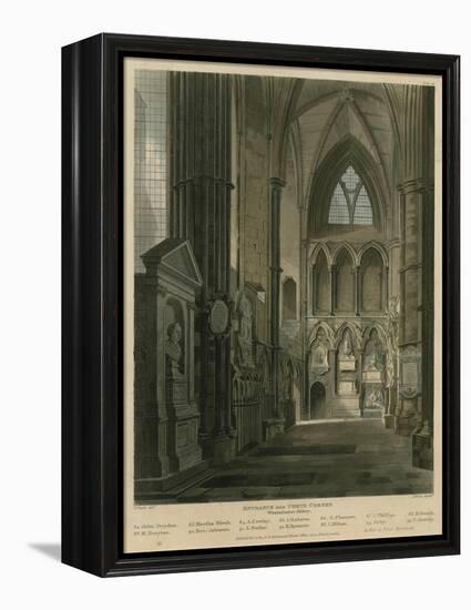 Entrance into Poets Corner, Westminster Abbey, London-Augustus Charles Pugin-Framed Premier Image Canvas