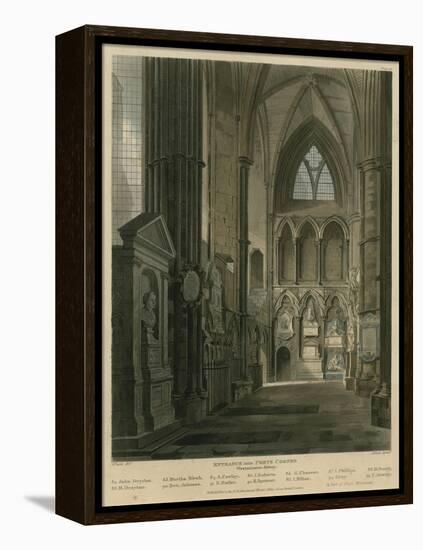 Entrance into Poets Corner, Westminster Abbey, London-Augustus Charles Pugin-Framed Premier Image Canvas