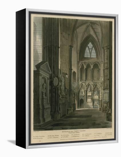 Entrance into Poets Corner, Westminster Abbey, London-Augustus Charles Pugin-Framed Premier Image Canvas