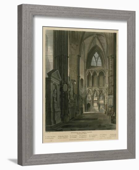 Entrance into Poets Corner, Westminster Abbey, London-Augustus Charles Pugin-Framed Giclee Print