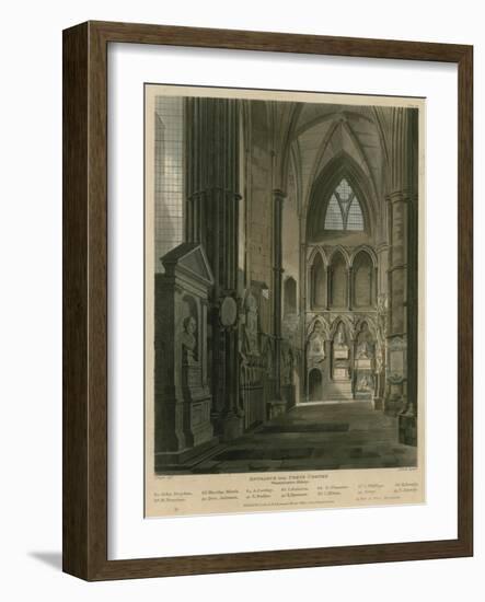 Entrance into Poets Corner, Westminster Abbey, London-Augustus Charles Pugin-Framed Giclee Print