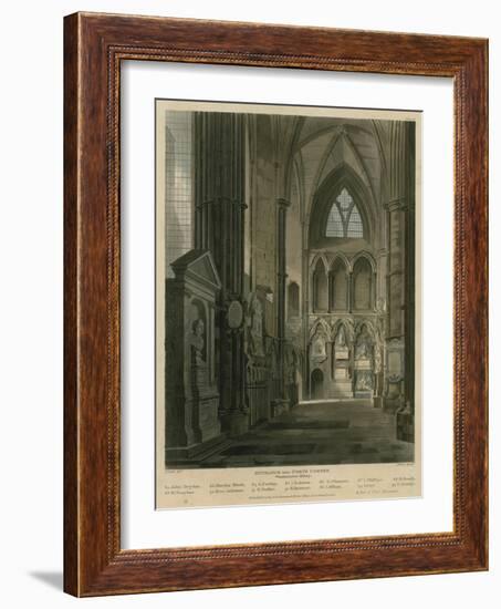 Entrance into Poets Corner, Westminster Abbey, London-Augustus Charles Pugin-Framed Giclee Print