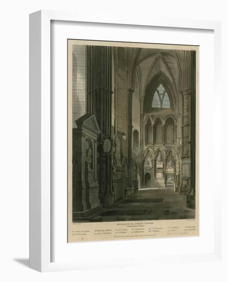 Entrance into Poets Corner, Westminster Abbey, London-Augustus Charles Pugin-Framed Giclee Print