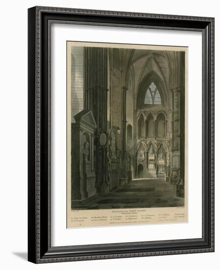 Entrance into Poets Corner, Westminster Abbey, London-Augustus Charles Pugin-Framed Giclee Print