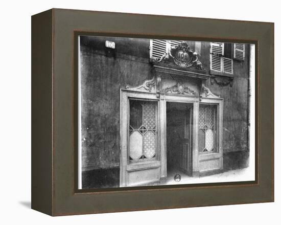 Entrance of a Brothel in Paris, 106 Rue De Suffren, circa 1900-Eugene Atget-Framed Premier Image Canvas