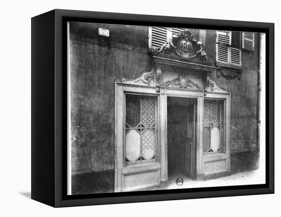 Entrance of a Brothel in Paris, 106 Rue De Suffren, circa 1900-Eugene Atget-Framed Premier Image Canvas