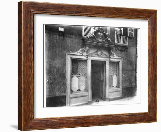 Entrance of a Brothel in Paris, 106 Rue De Suffren, circa 1900-Eugene Atget-Framed Giclee Print