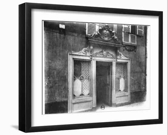 Entrance of a Brothel in Paris, 106 Rue De Suffren, circa 1900-Eugene Atget-Framed Giclee Print