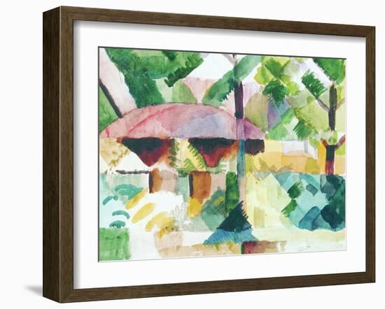 Entrance of a Garden-Auguste Macke-Framed Art Print