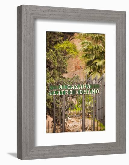 Entrance of a Roman theatre, Alcazaba, Malaga, Andalusia, Spain-null-Framed Photographic Print