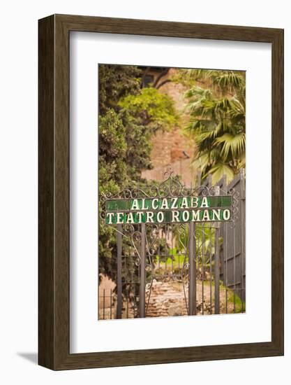 Entrance of a Roman theatre, Alcazaba, Malaga, Andalusia, Spain-null-Framed Photographic Print