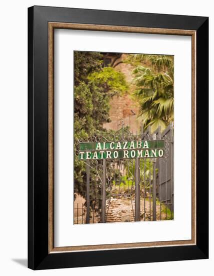 Entrance of a Roman theatre, Alcazaba, Malaga, Andalusia, Spain-null-Framed Photographic Print