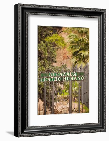 Entrance of a Roman theatre, Alcazaba, Malaga, Andalusia, Spain-null-Framed Photographic Print