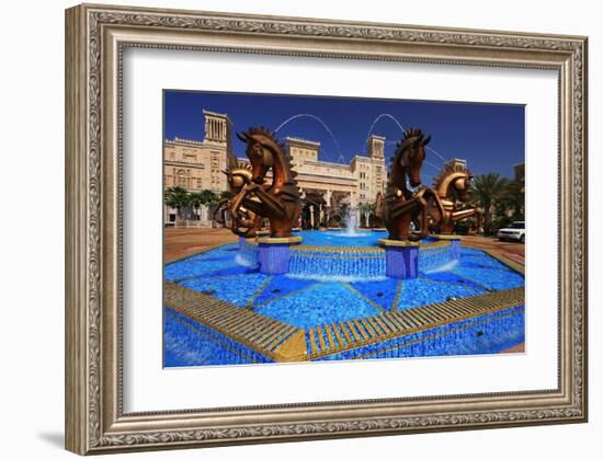 Entrance of Al Qasr Hotel at Madinat Jumeirah Resort, Jumeirah Beach, Dubai-null-Framed Art Print