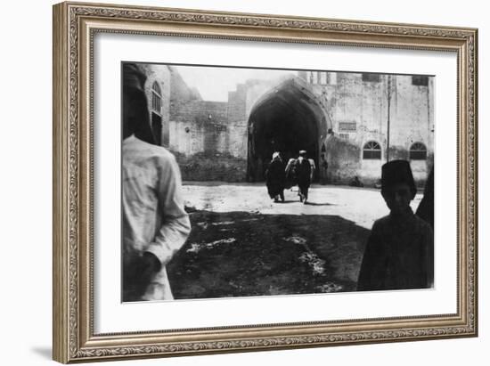 Entrance of Baghdad Bazaar, Mesopotamia, Wwi, 1918-null-Framed Giclee Print