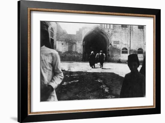 Entrance of Baghdad Bazaar, Mesopotamia, Wwi, 1918-null-Framed Giclee Print