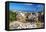 Entrance of Park Güell with City Skyline Behind, Barcelona, Catalonia, Spain-Stefano Politi Markovina-Framed Premier Image Canvas