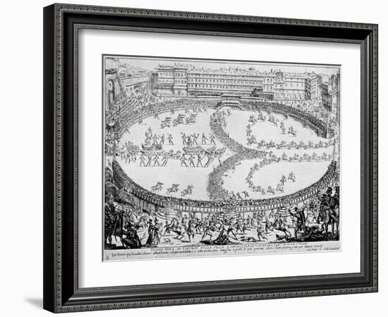 Entrance of Prince of Urbino at festival-Jacques Callot-Framed Giclee Print