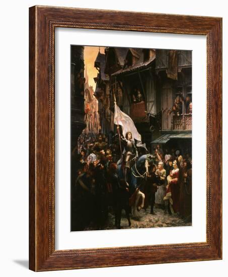 Entrance of Saint Joan of Arc, 1412-31, into Orleans, France-Jean-jacques Scherrer-Framed Giclee Print