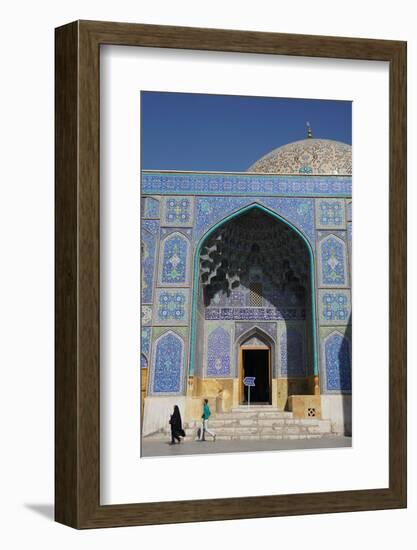 Entrance of Sheikh Lotfollah Mosque, UNESCO World Heritage Site, Isfahan, Iran, Middle East-James Strachan-Framed Photographic Print