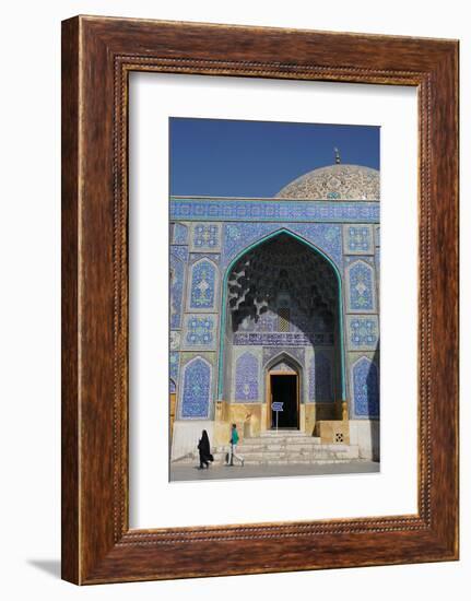 Entrance of Sheikh Lotfollah Mosque, UNESCO World Heritage Site, Isfahan, Iran, Middle East-James Strachan-Framed Photographic Print