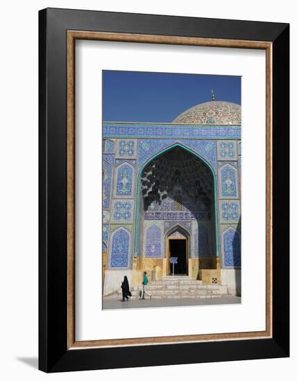 Entrance of Sheikh Lotfollah Mosque, UNESCO World Heritage Site, Isfahan, Iran, Middle East-James Strachan-Framed Photographic Print