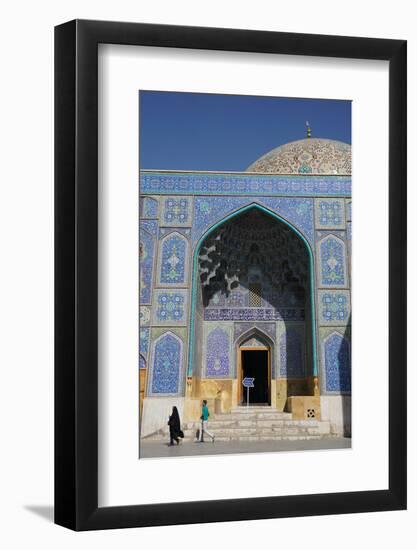 Entrance of Sheikh Lotfollah Mosque, UNESCO World Heritage Site, Isfahan, Iran, Middle East-James Strachan-Framed Photographic Print