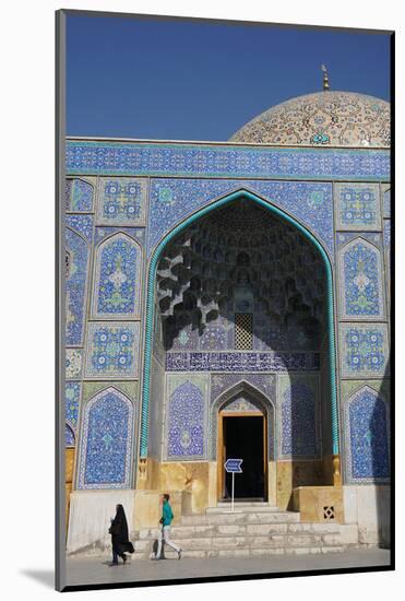 Entrance of Sheikh Lotfollah Mosque, UNESCO World Heritage Site, Isfahan, Iran, Middle East-James Strachan-Mounted Photographic Print