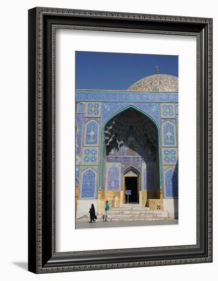 Entrance of Sheikh Lotfollah Mosque, UNESCO World Heritage Site, Isfahan, Iran, Middle East-James Strachan-Framed Photographic Print