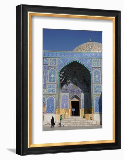 Entrance of Sheikh Lotfollah Mosque, UNESCO World Heritage Site, Isfahan, Iran, Middle East-James Strachan-Framed Photographic Print