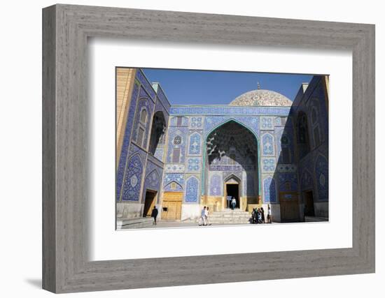 Entrance of Sheikh Lotfollah Mosque, UNESCO World Heritage Site, Isfahan, Iran, Middle East-James Strachan-Framed Photographic Print