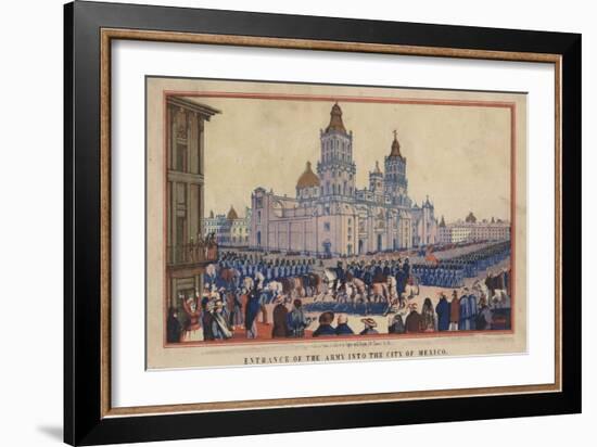 Entrance of the Army into the City of Mexico, 1848-Thomas S. Wagner-Framed Giclee Print