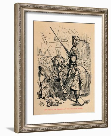 'Entrance of the Champion, at the Coronation Banquet', c1860, (c1860)-John Leech-Framed Giclee Print