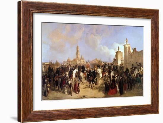 Entrance of the French Expeditionary Corps into Mexico City,1863-Jean Adolphe Beauce-Framed Giclee Print