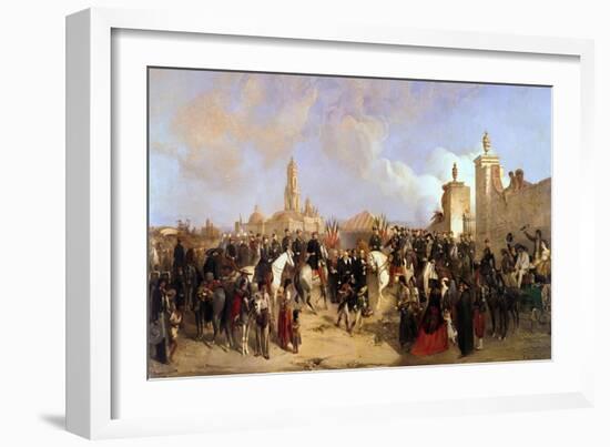 Entrance of the French Expeditionary Corps into Mexico City,1863-Jean Adolphe Beauce-Framed Giclee Print