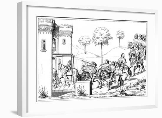 Entrance of the Lord Chief into the Site of the Tournament, 15th Century-null-Framed Giclee Print