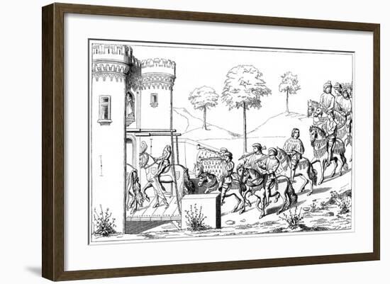 Entrance of the Lord Chief into the Site of the Tournament, 15th Century-null-Framed Giclee Print