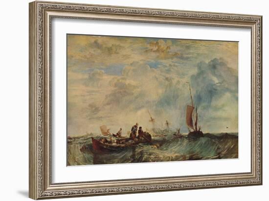 Entrance of the Meuse: Orange-Merchant on the Bar, Going to Pieces, c1819-J. M. W. Turner-Framed Giclee Print