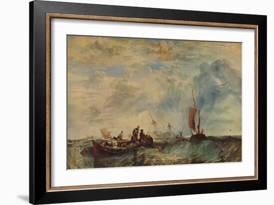 Entrance of the Meuse: Orange-Merchant on the Bar, Going to Pieces, c1819-J. M. W. Turner-Framed Giclee Print